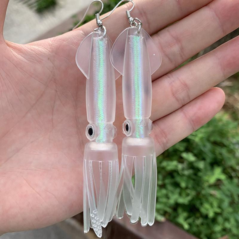 Soft Plastic Lure - Noctilucence/Color Tube Squid Soft Lure Fishing