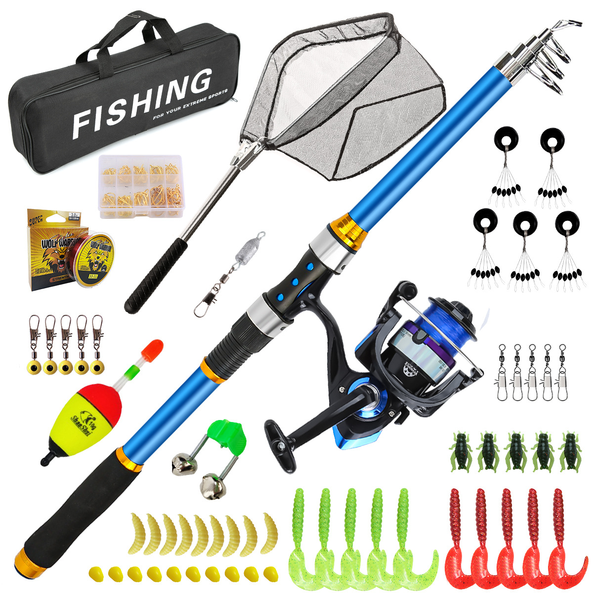 2.1-3.6M Telescopic Glass Fibe - огляд і ціна Fishing Equipment For Kids
