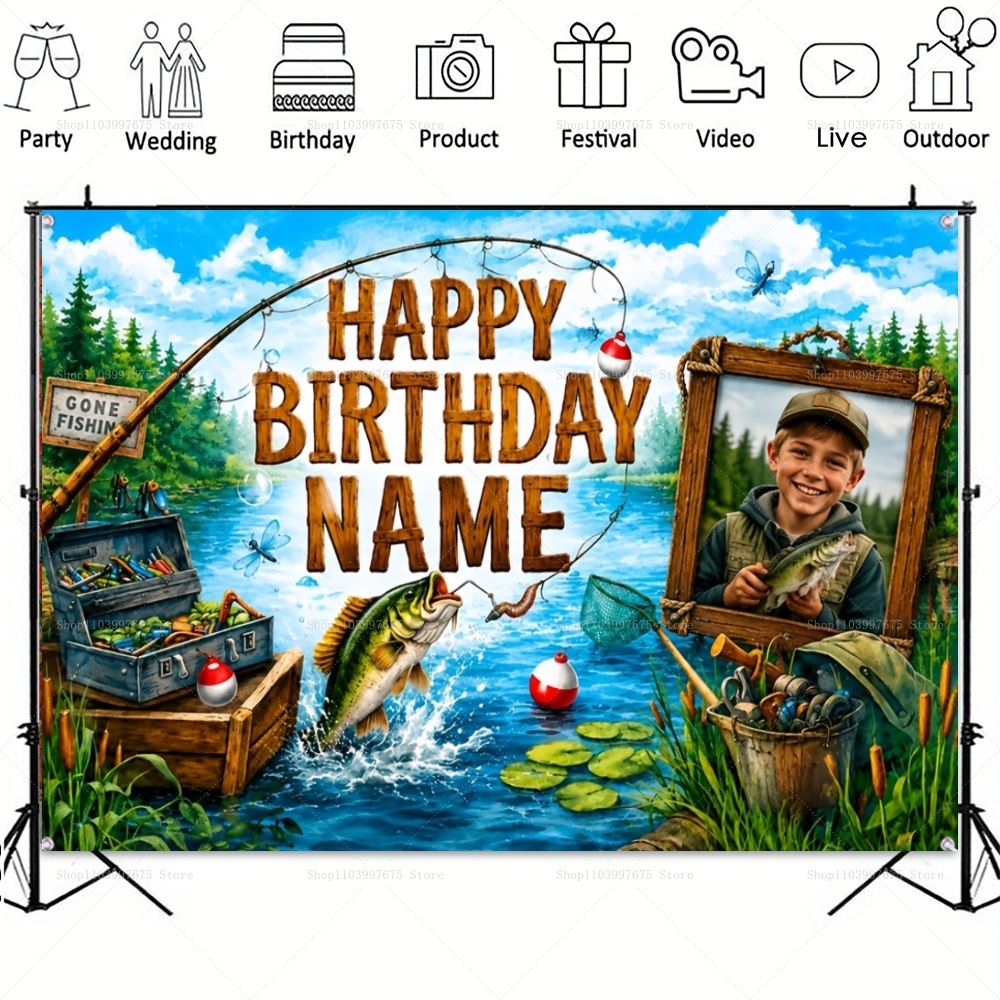 Custom Name Photo fishing-them - огляд і ціна Fishing Equipment For Kids